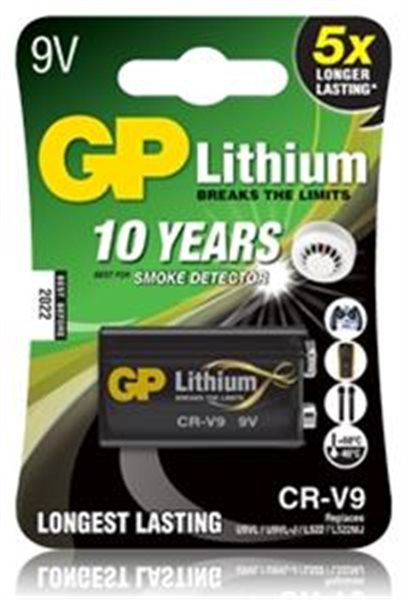 Lithiová Baterie GP CR-V9 9V 1ks - Kliknutím na obrázek zavřete