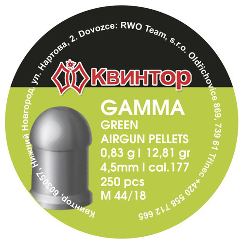 Kvintor Gamma Green cal.4,5mm 250ks