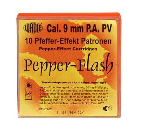 Pepper-Flash náboje 9mm pistole 10ks